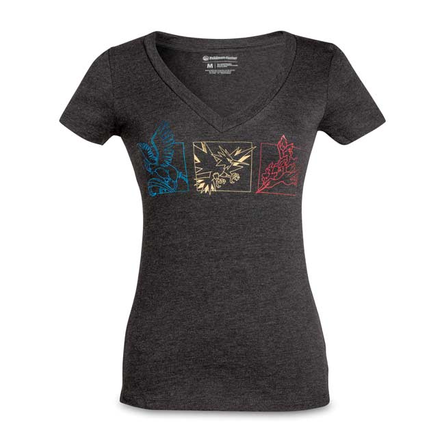 Articuno, Zapdos, Moltres Eclipse Womens Fitted V-Neck T-Shirt