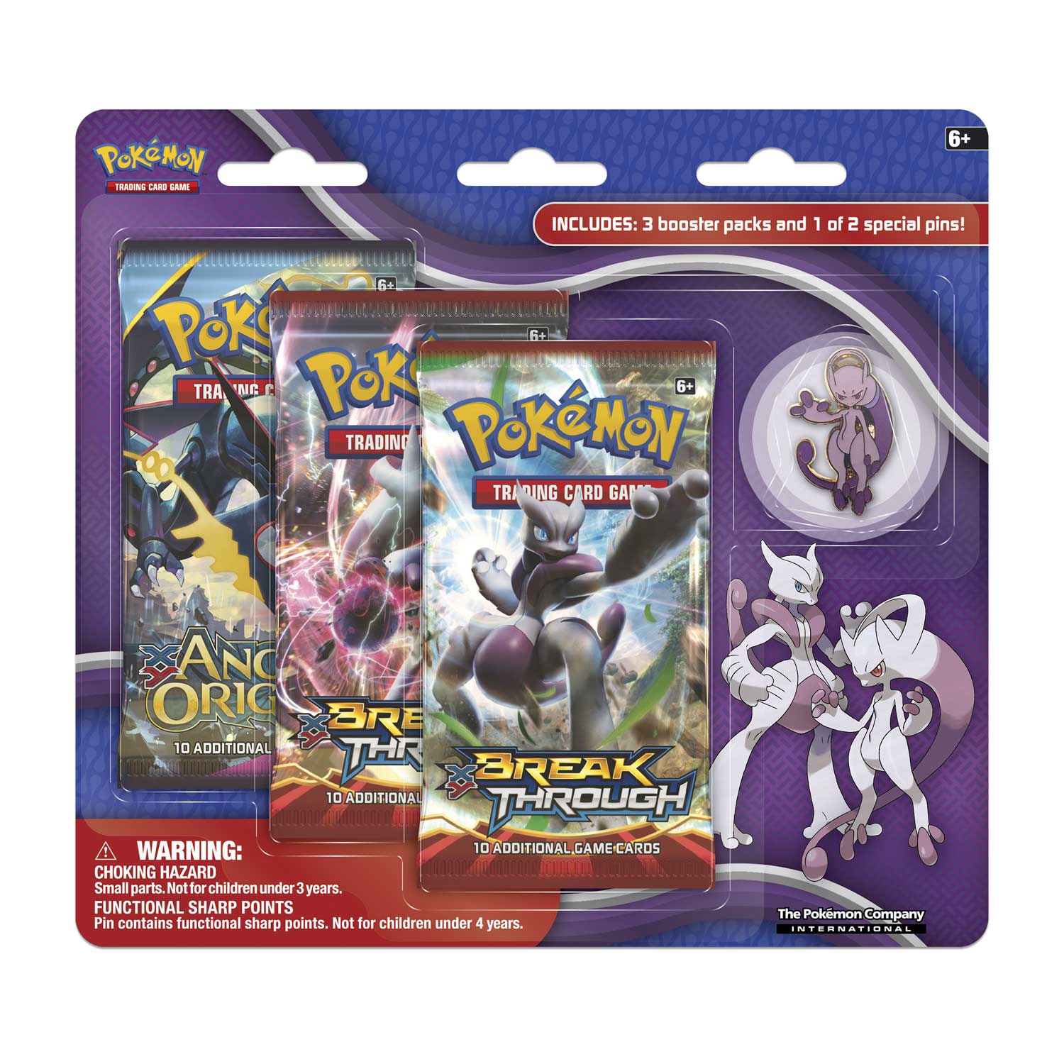 Pokemon Tcg Collector S Pin 3 Pack Blister Mega Mewtwo Y