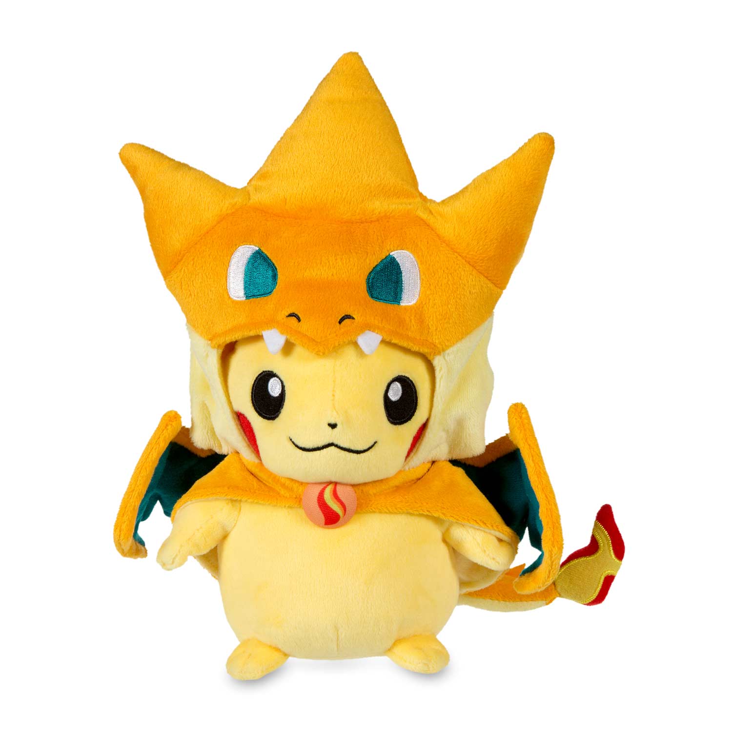 Mega Charizard Y Costume Pikachu Poké Plush Standard Size 10 In