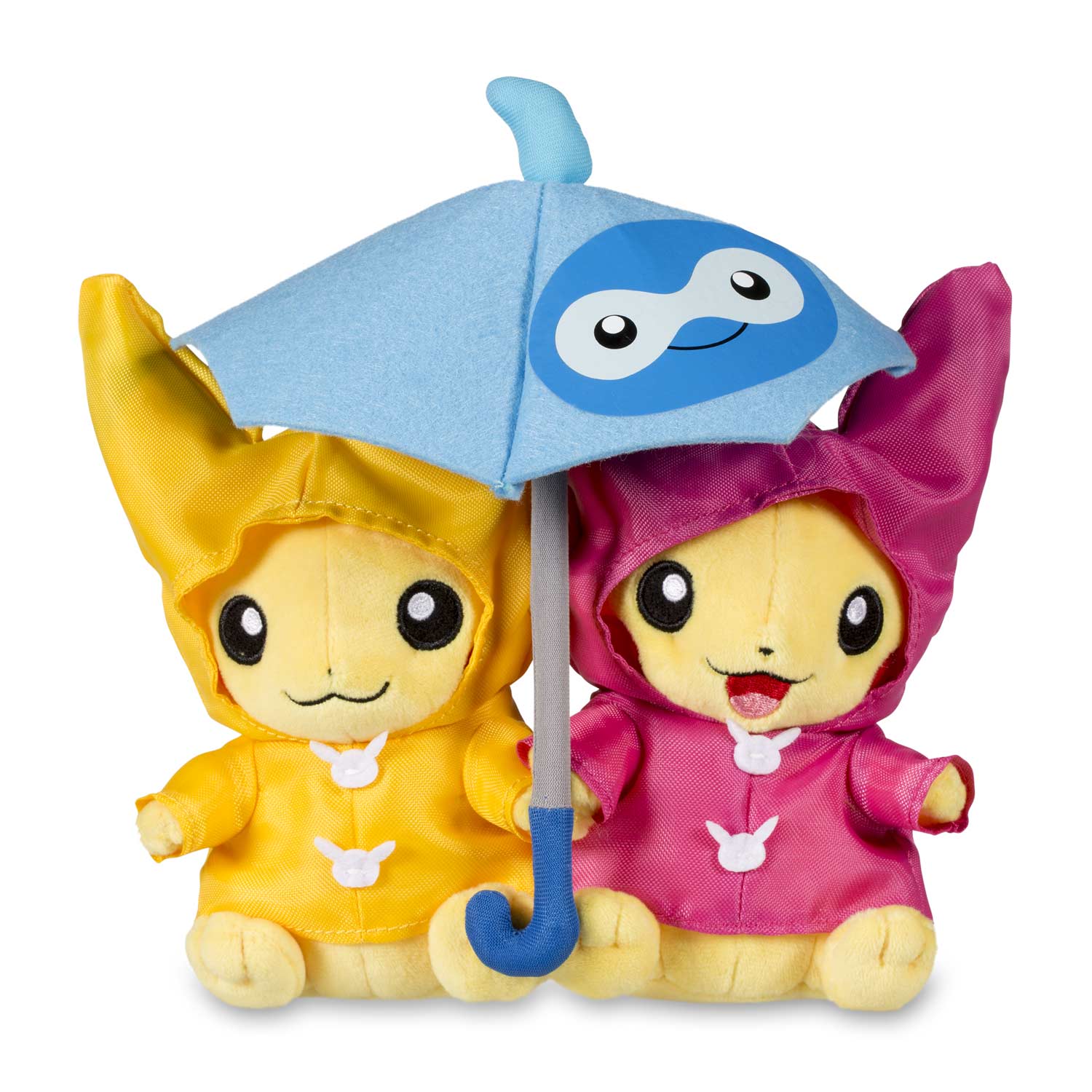 Paired Pikachu Celebrations Umbrella For Two Pikachu Plush 8 In