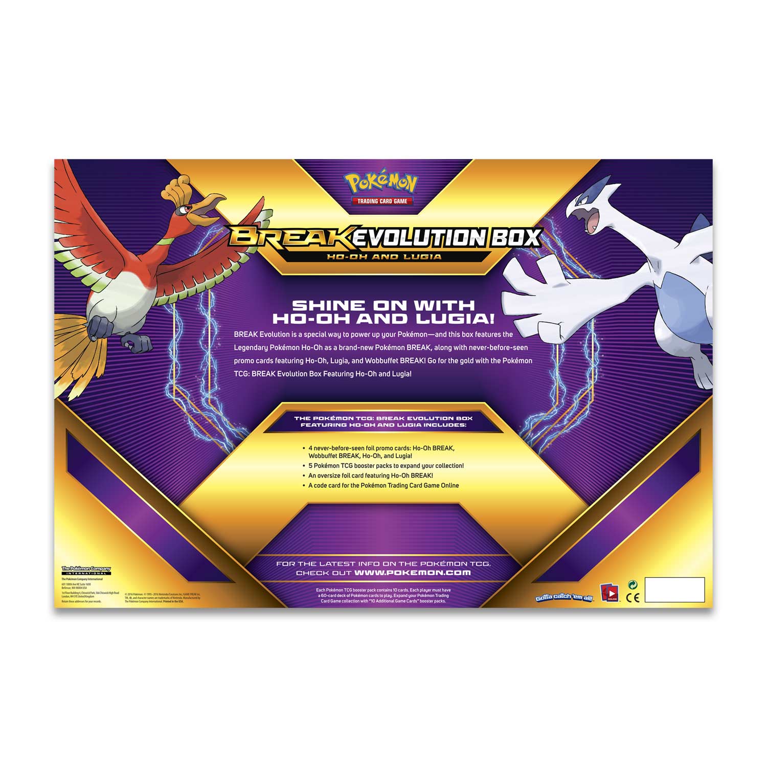 Pokémon Tcg Break Evolution Box Featuring Ho Oh And Lugia