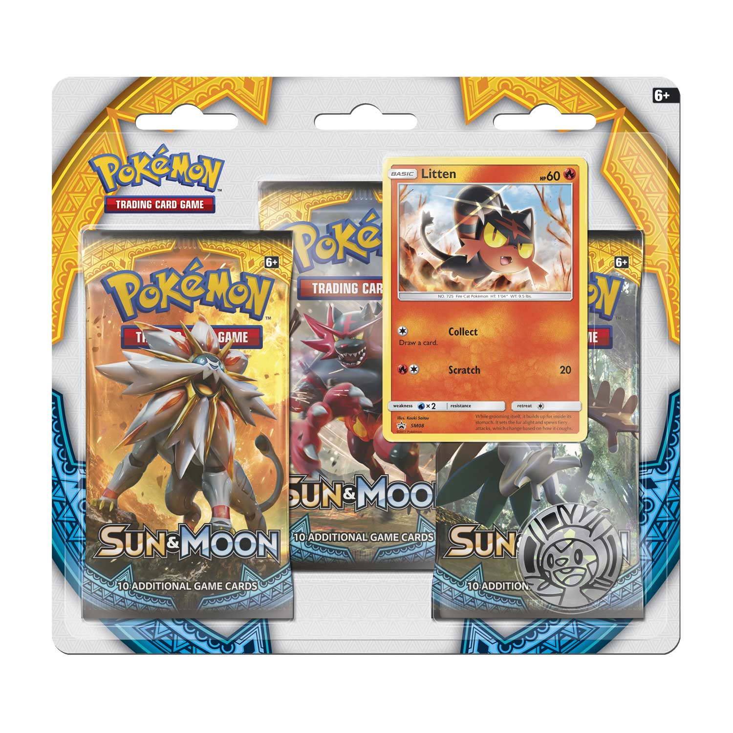 Pokémon Tcg 3 Sun Moon Booster Packs With Bonus Litten Promo Card And Coin