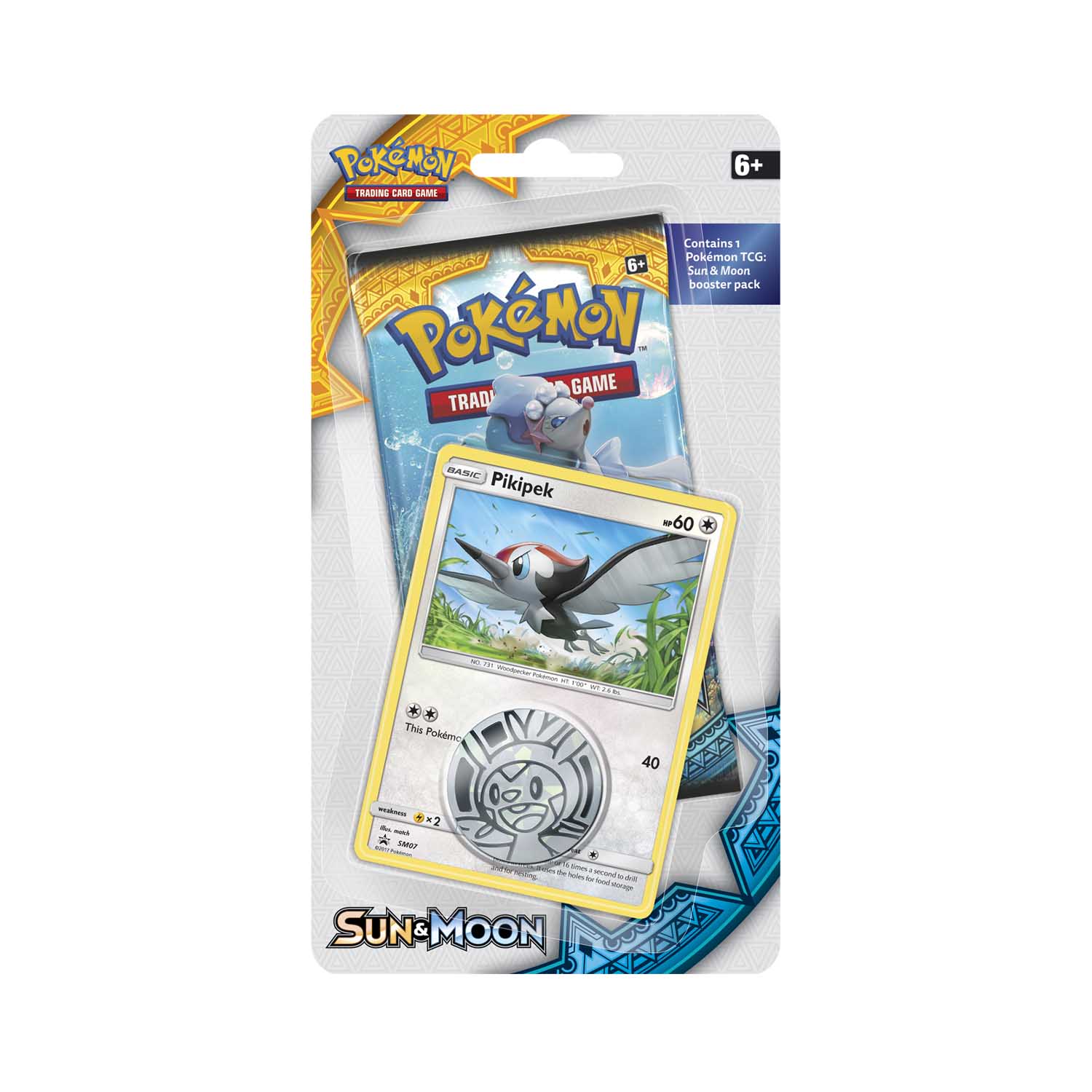 Pokémon Tcg Sun Moon Booster Pack Coin Pikipek Promo Card