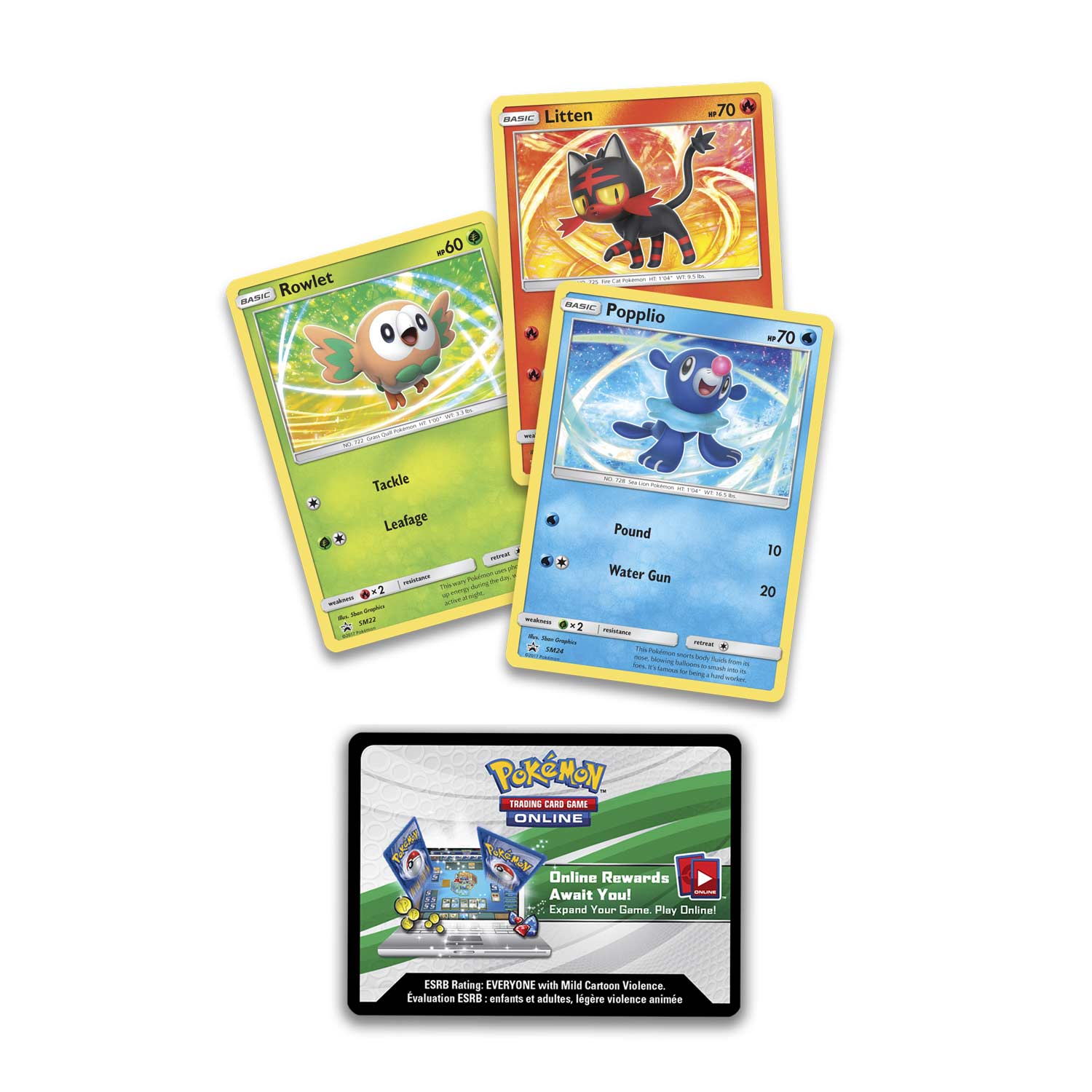 Pokemon Tcg Collector Chest Rowlet Litten Popplio Cards