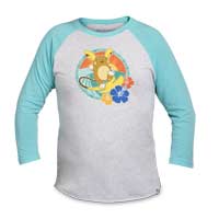 teal baseball shirt