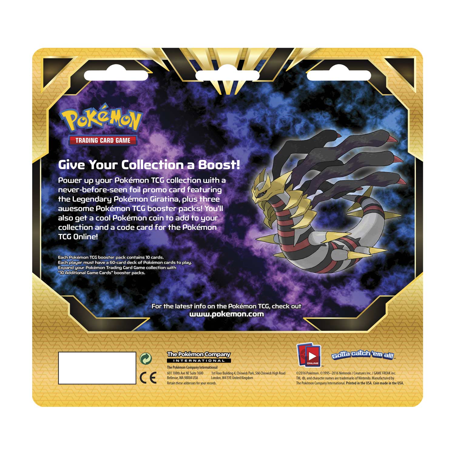 Pokémon Tcg 3 Booster Packs With Bonus Giratina Promo Card And Coin