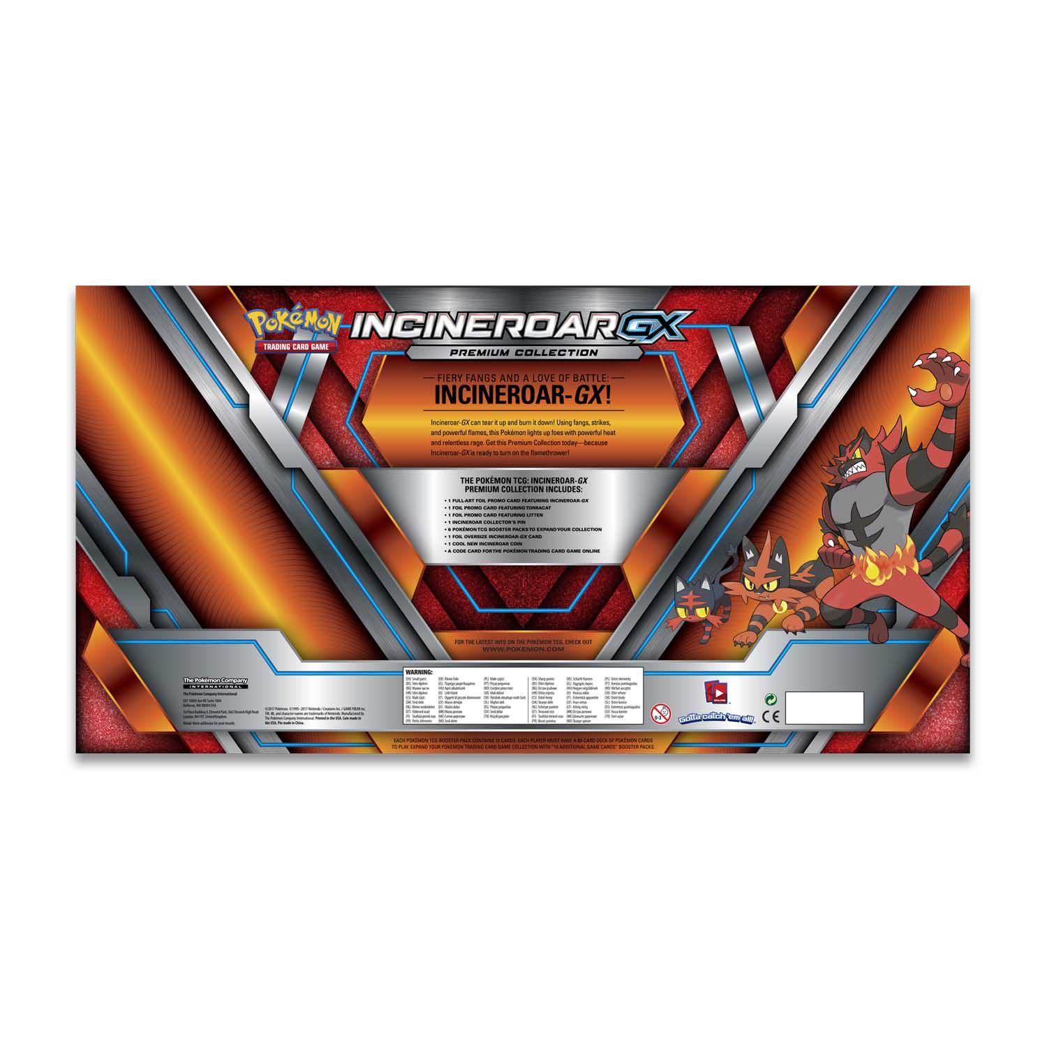 Pokémon Tcg Incineroar Gx Premium Collection