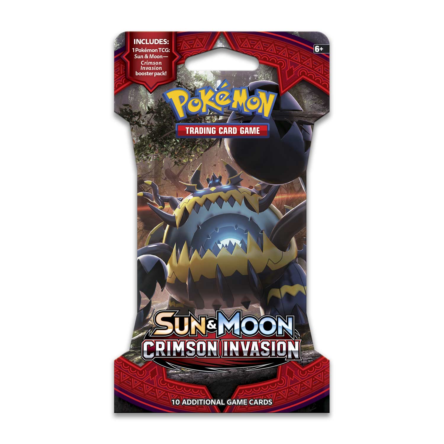 Pokémon Tcg Sun Mooncrimson Invasion Sleeved Booster Pack 10 Cards