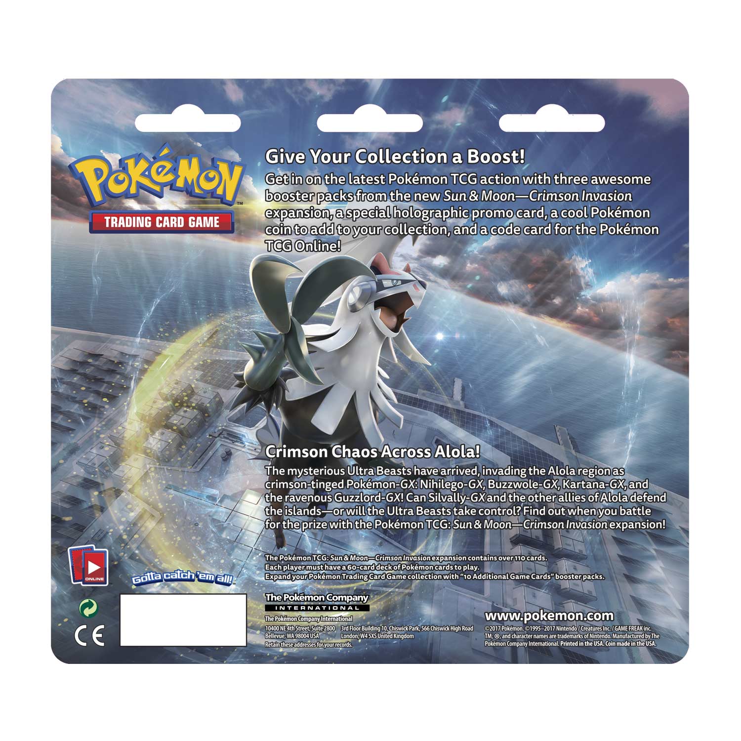 Pokémon Tcg Sun Mooncrimson Invasion 3 Booster Packs Plus Lucario Promo Card