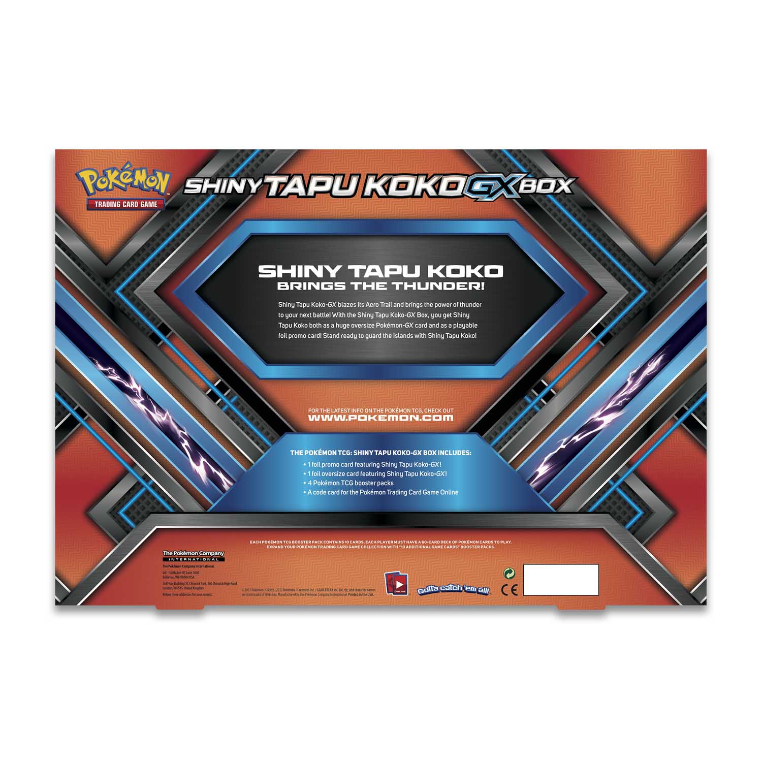 Pokémon Tcg Shiny Tapu Koko Gx Box