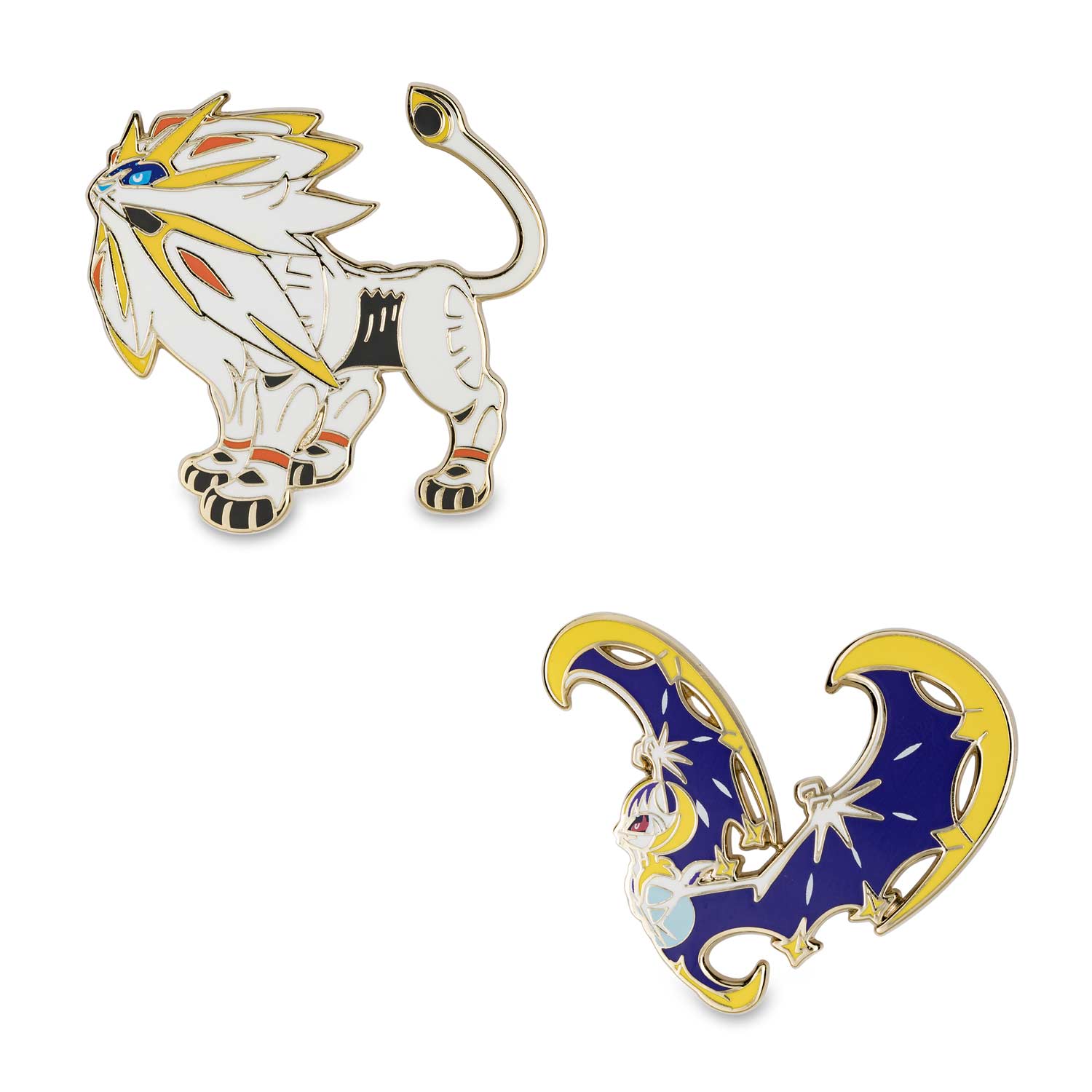 solgaleo lunala pokémon pins