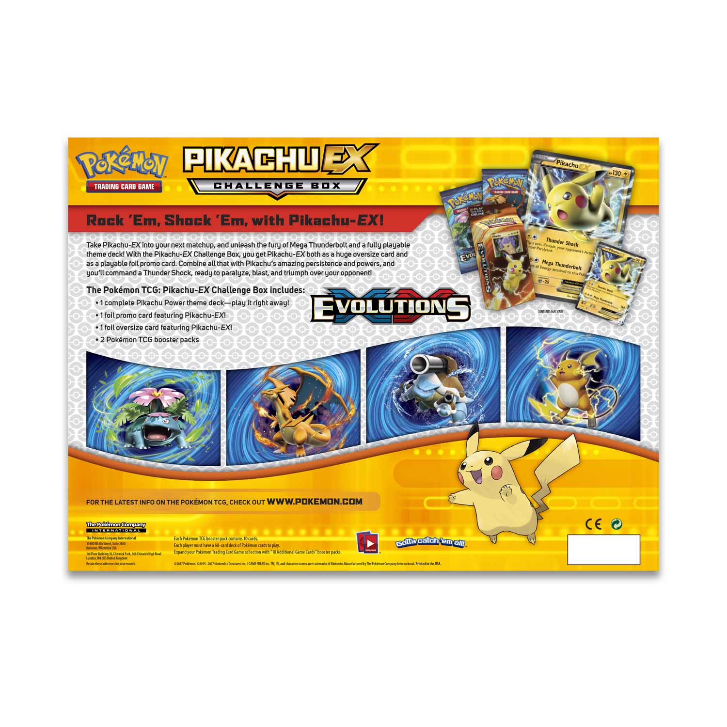 Pokémon Tcg Pikachu Ex Challenge Box