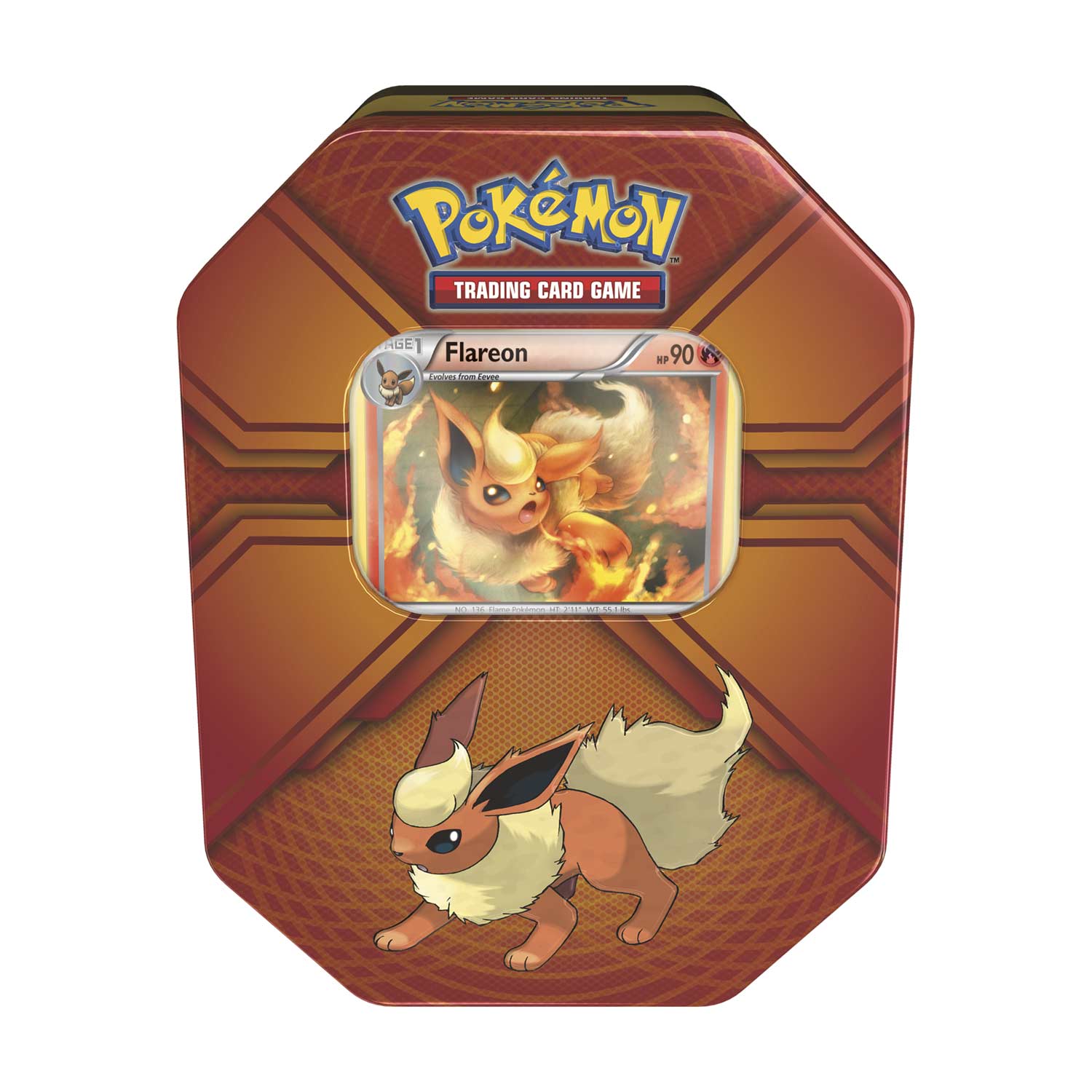 Pokémon Trading Card Game Triple Effect Tin with Flareon