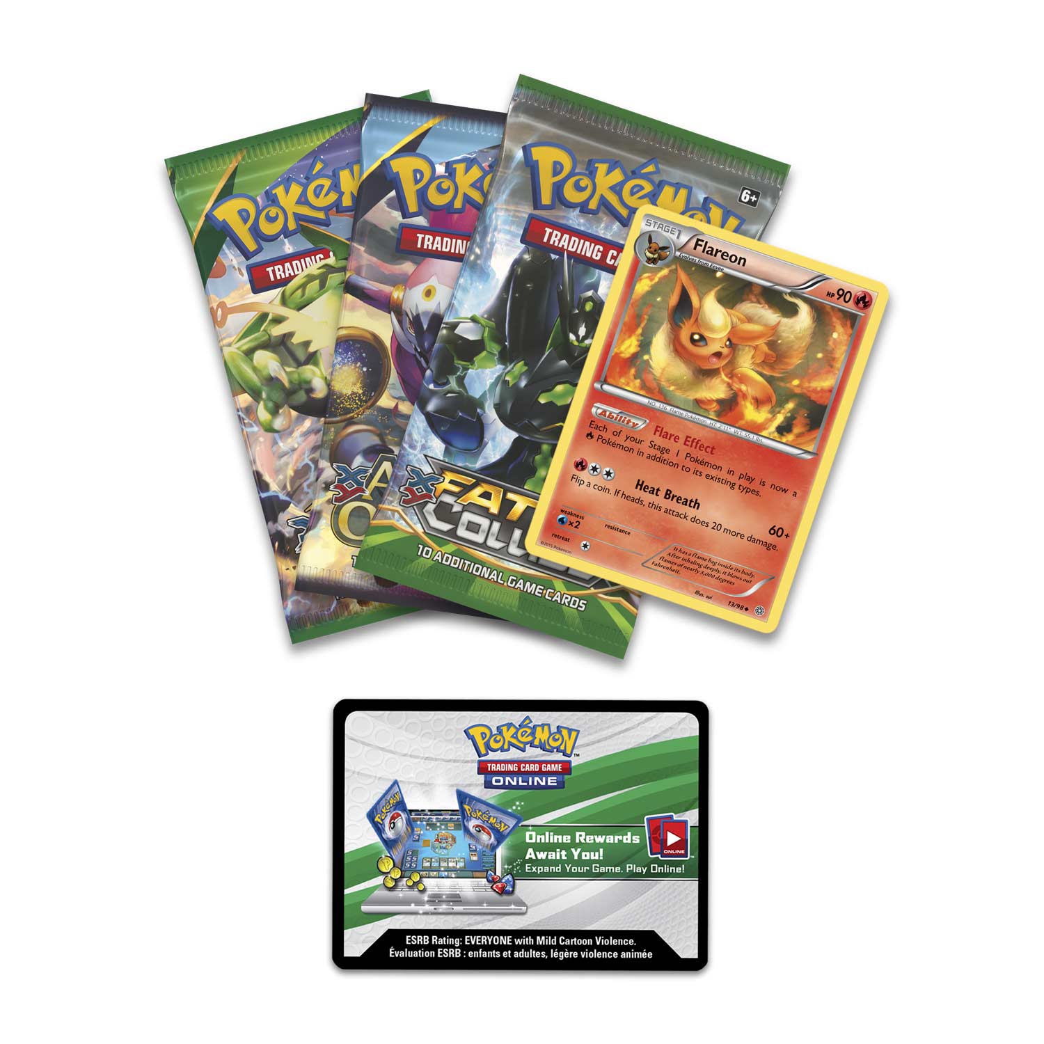 Pokémon Trading Card Game Triple Effect Tin With Flareon