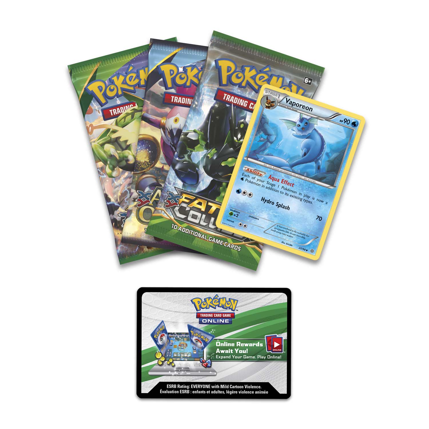 Pokémon Trading Card Game: Triple Effect Tin with Vaporeon