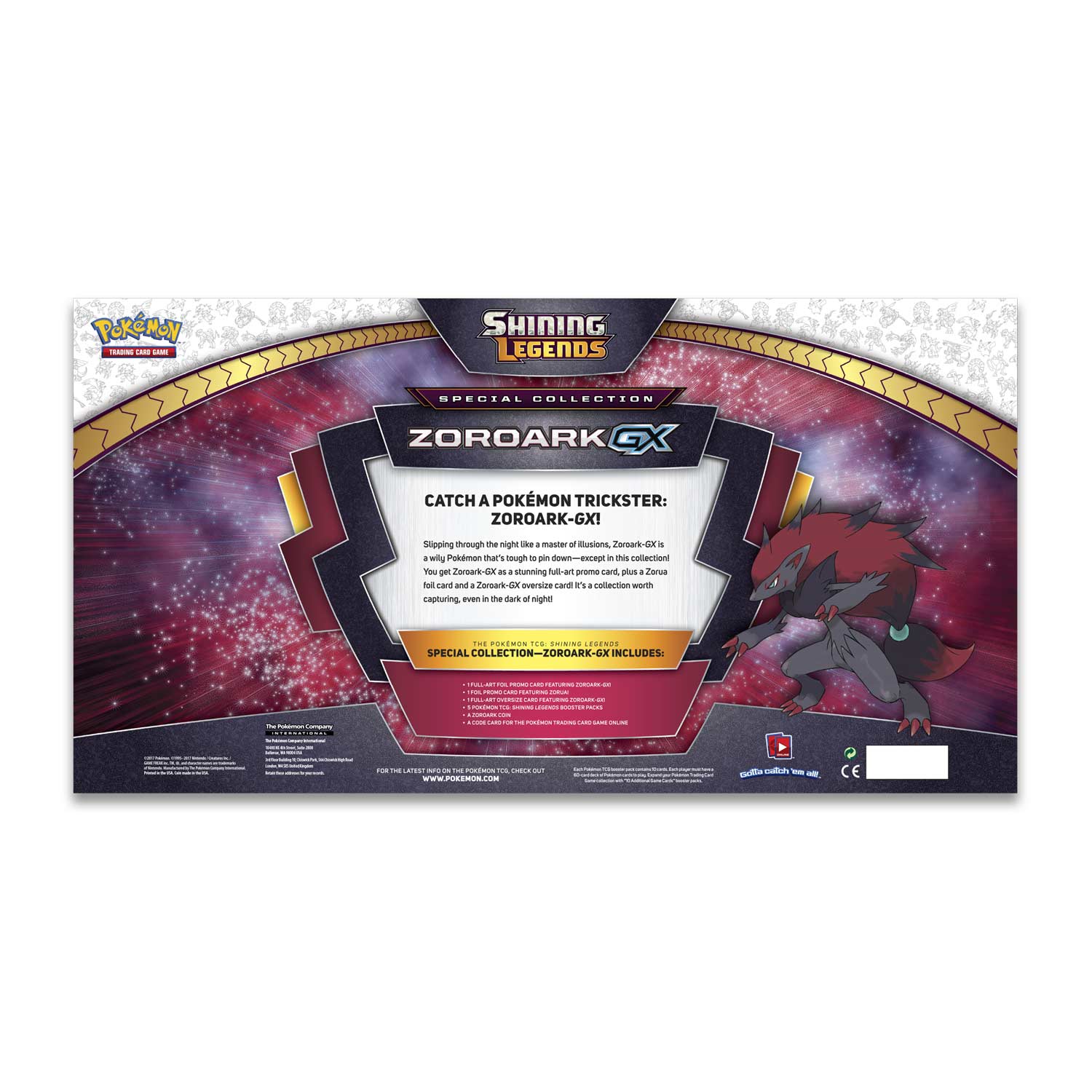 Pokémon Tcg Shining Legends Collectionzoroark Gx