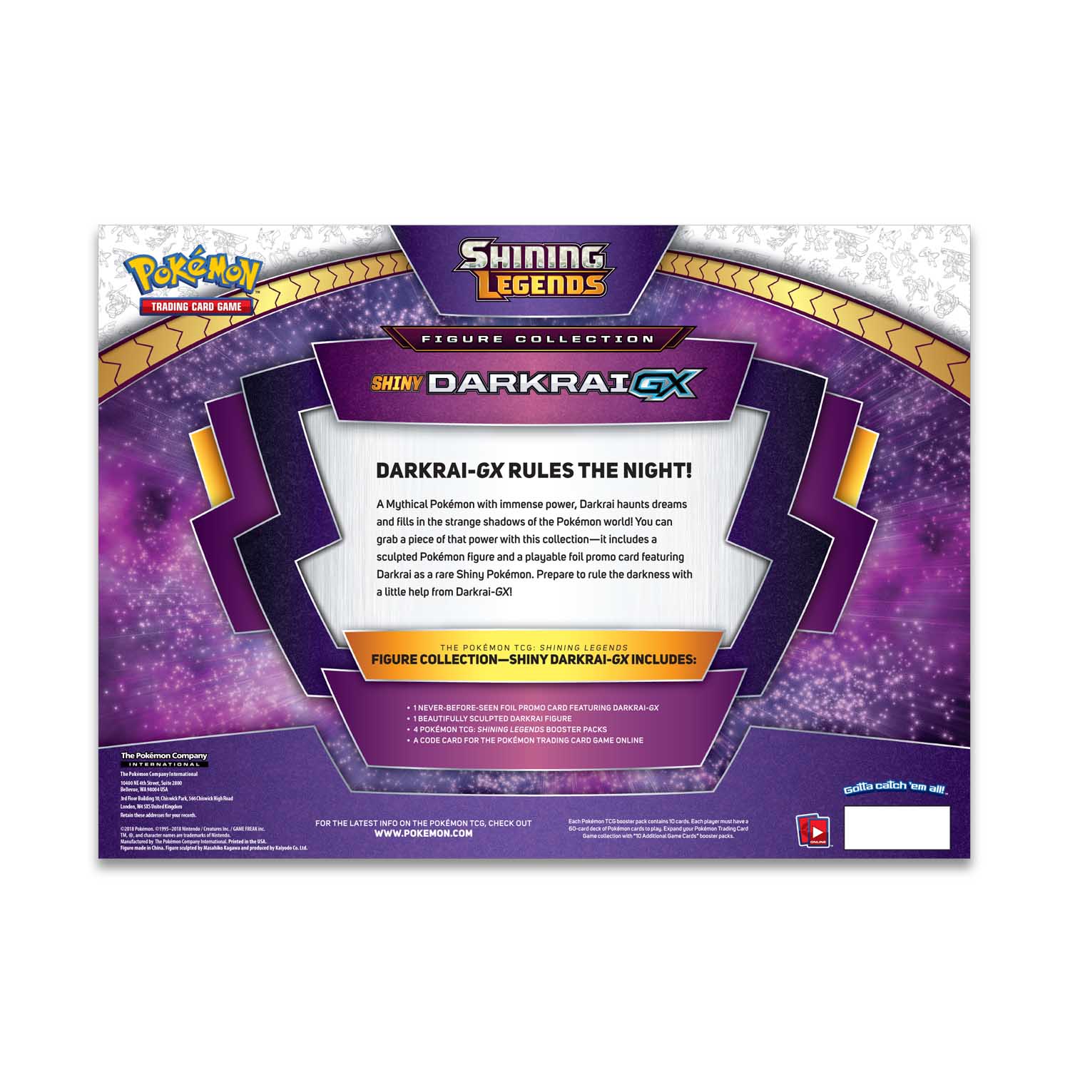 Pokémon Tcg Shining Legends Figure Collection Shiny Darkrai Gx