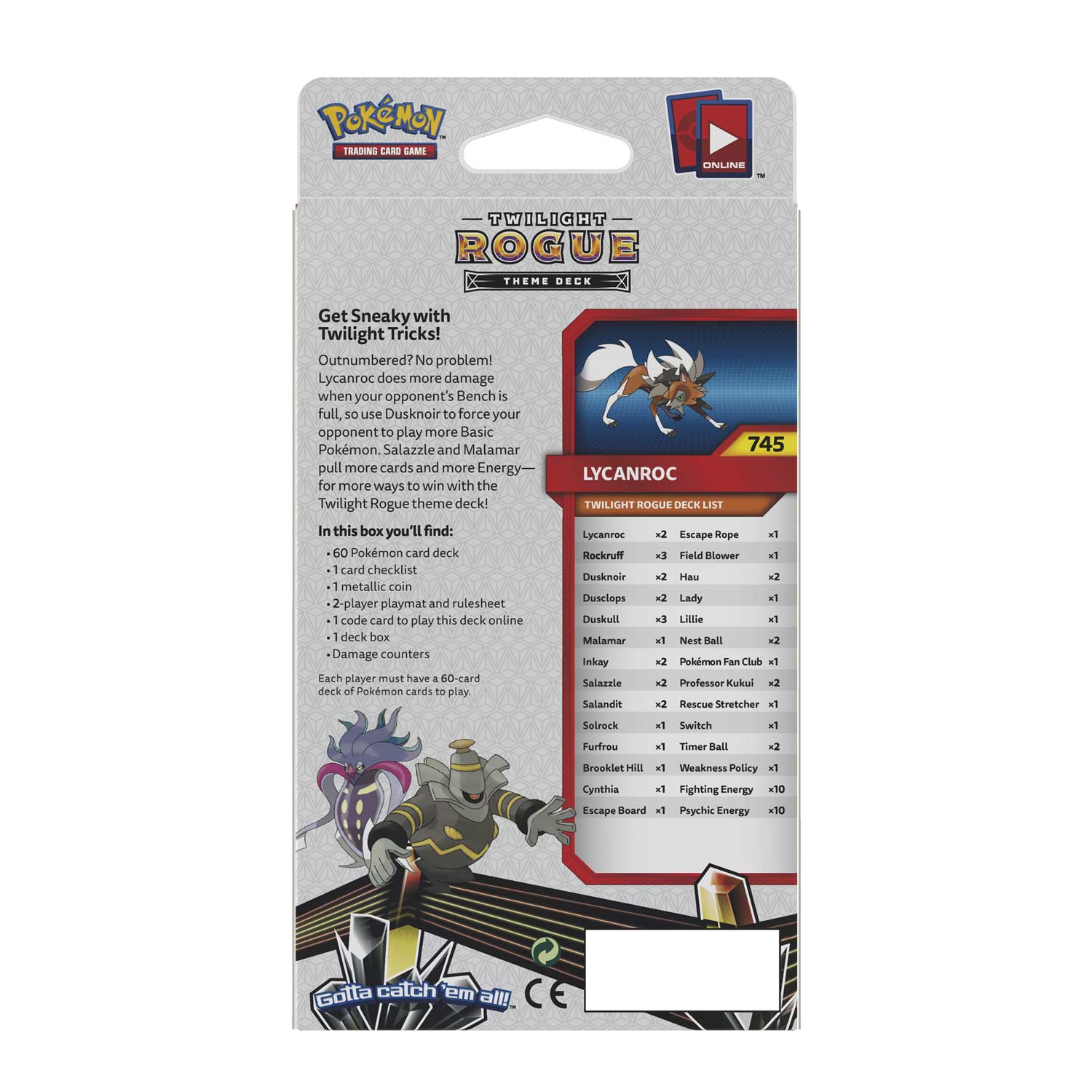 Pokémon Tcg Sun Moon Forbidden Light Twilight Rogue Theme Deck