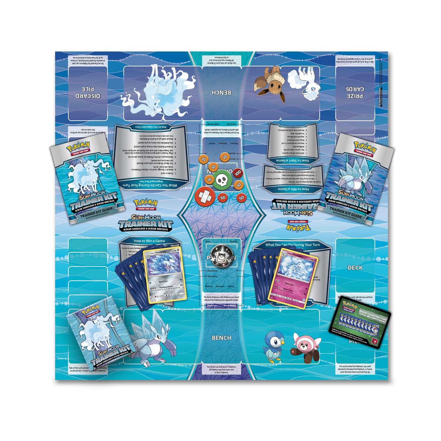 Pokémon Tcg Sun Moon Trainer Kit Alolan Sandslash Alolan Ninetales