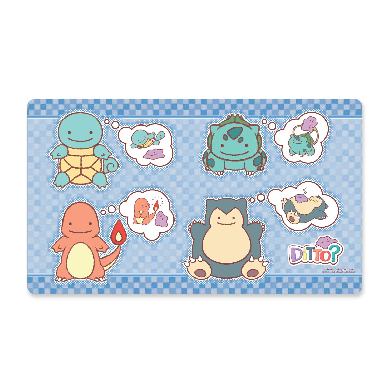 Pokemon Tcg Ditto As Squirtle Bulbasaur Charmander Snorlax Playmat
