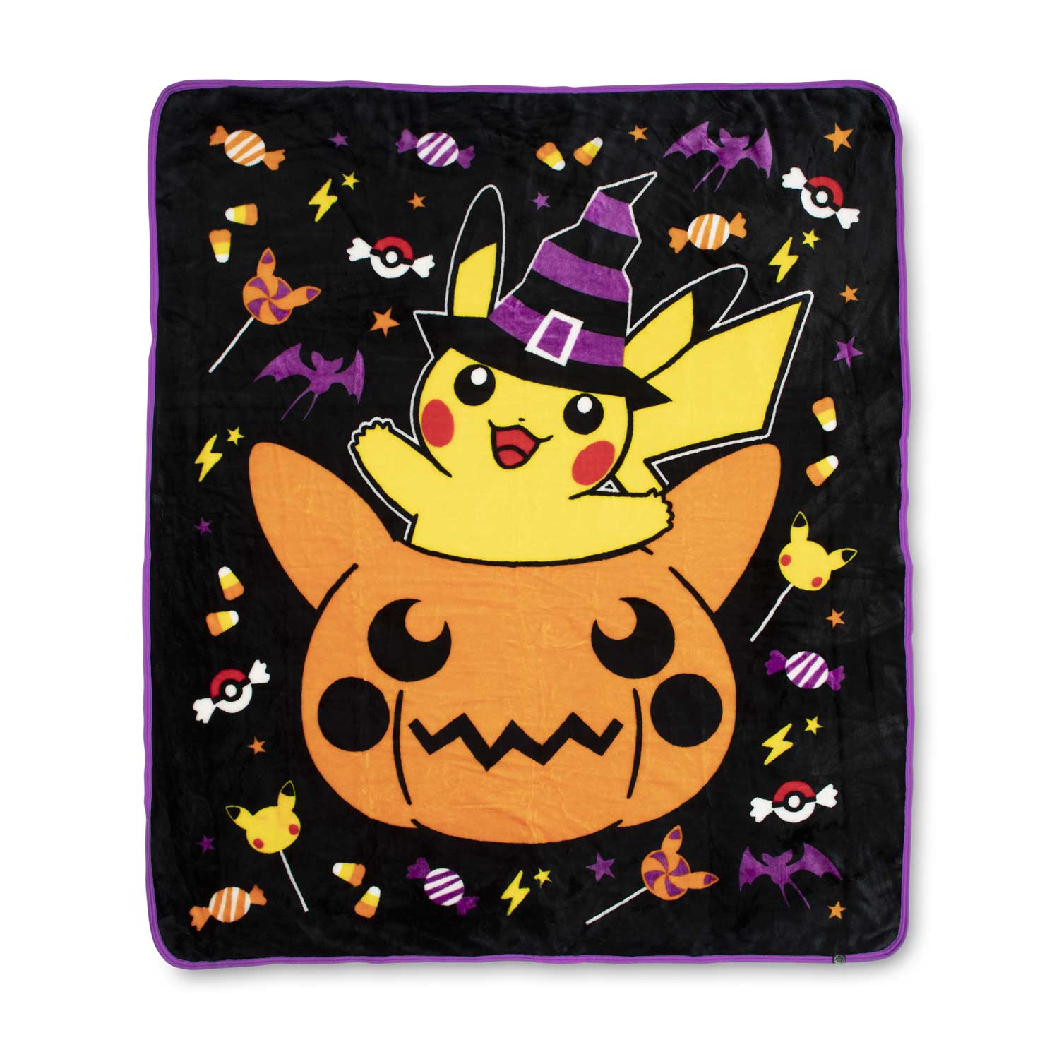 image for pumpkin pikachu halloween fleece throw 50 in by 60 in from