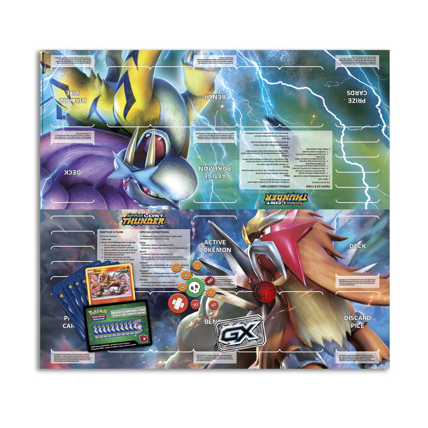 Pokémon Tcg Sun Moon Lost Thunder Blazing Volcano Theme Deck