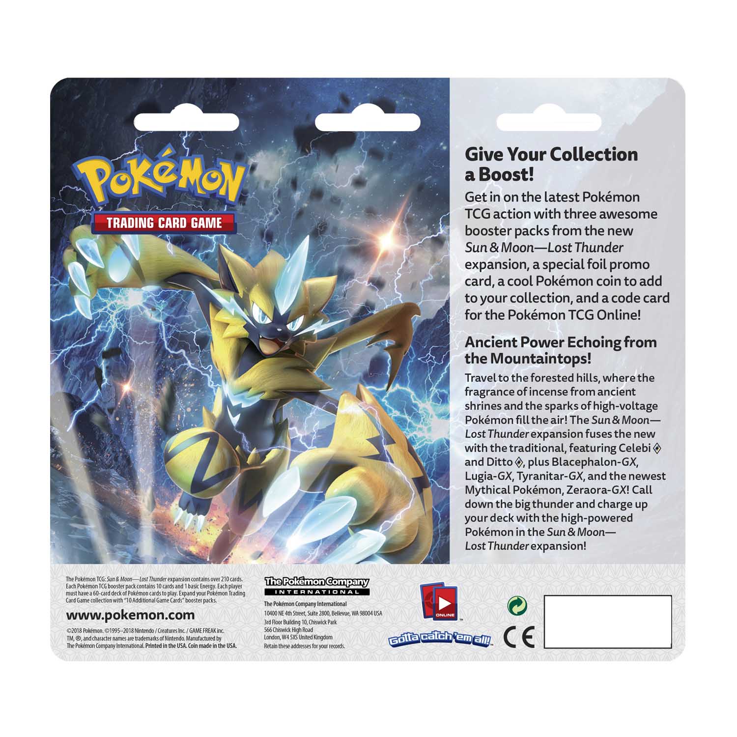 Pokémon Tcg Sun Moon Lost Thunder 3 Booster Packs Coin Alolan Exeggutor Promo Card