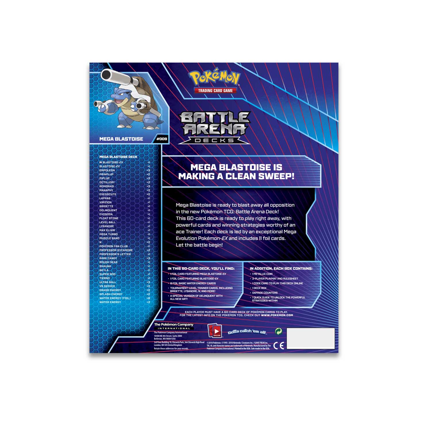 Pokémon Tcg Battle Arena Deck Mega Blastoise