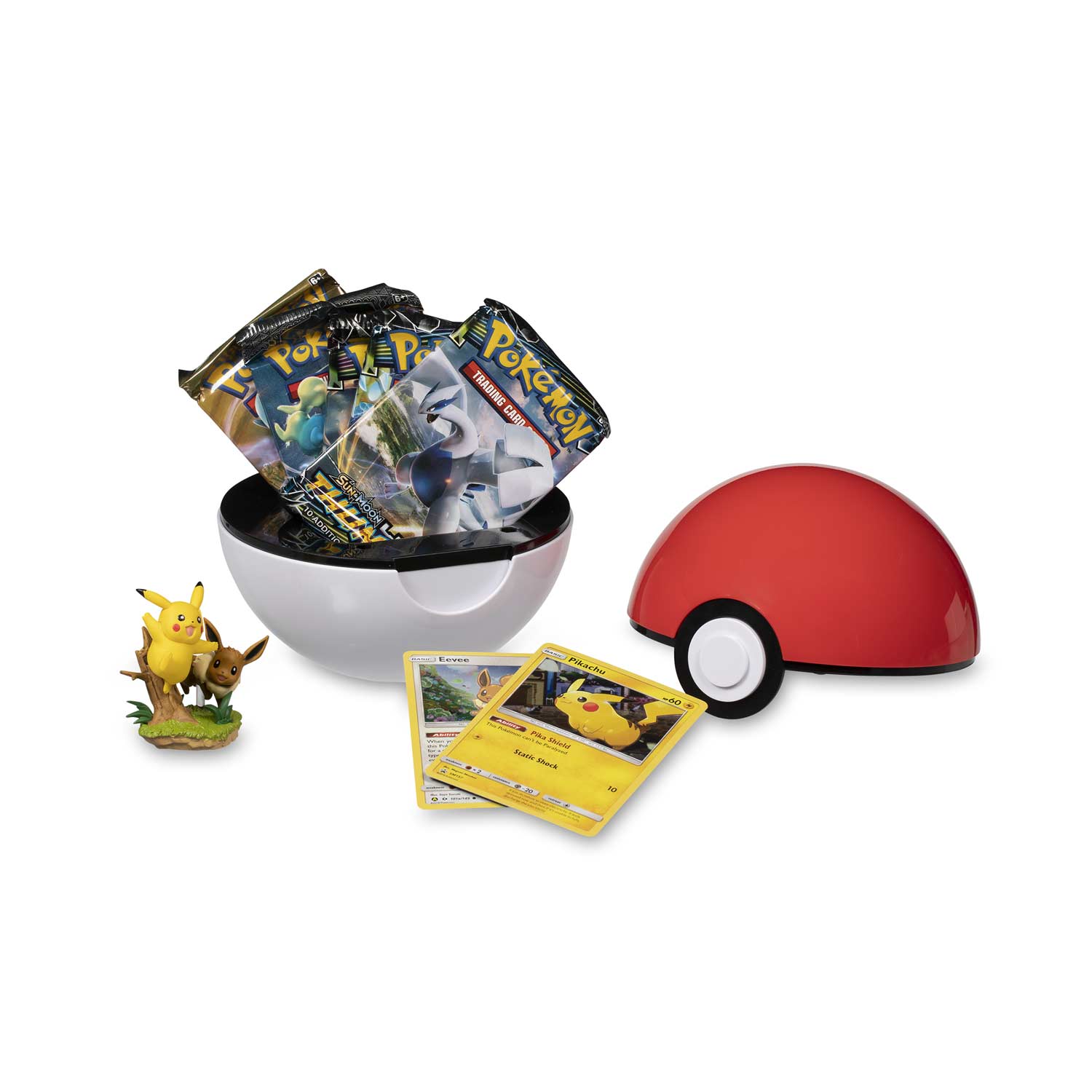 pokemon tcg pikachu & eevee pokeball collection