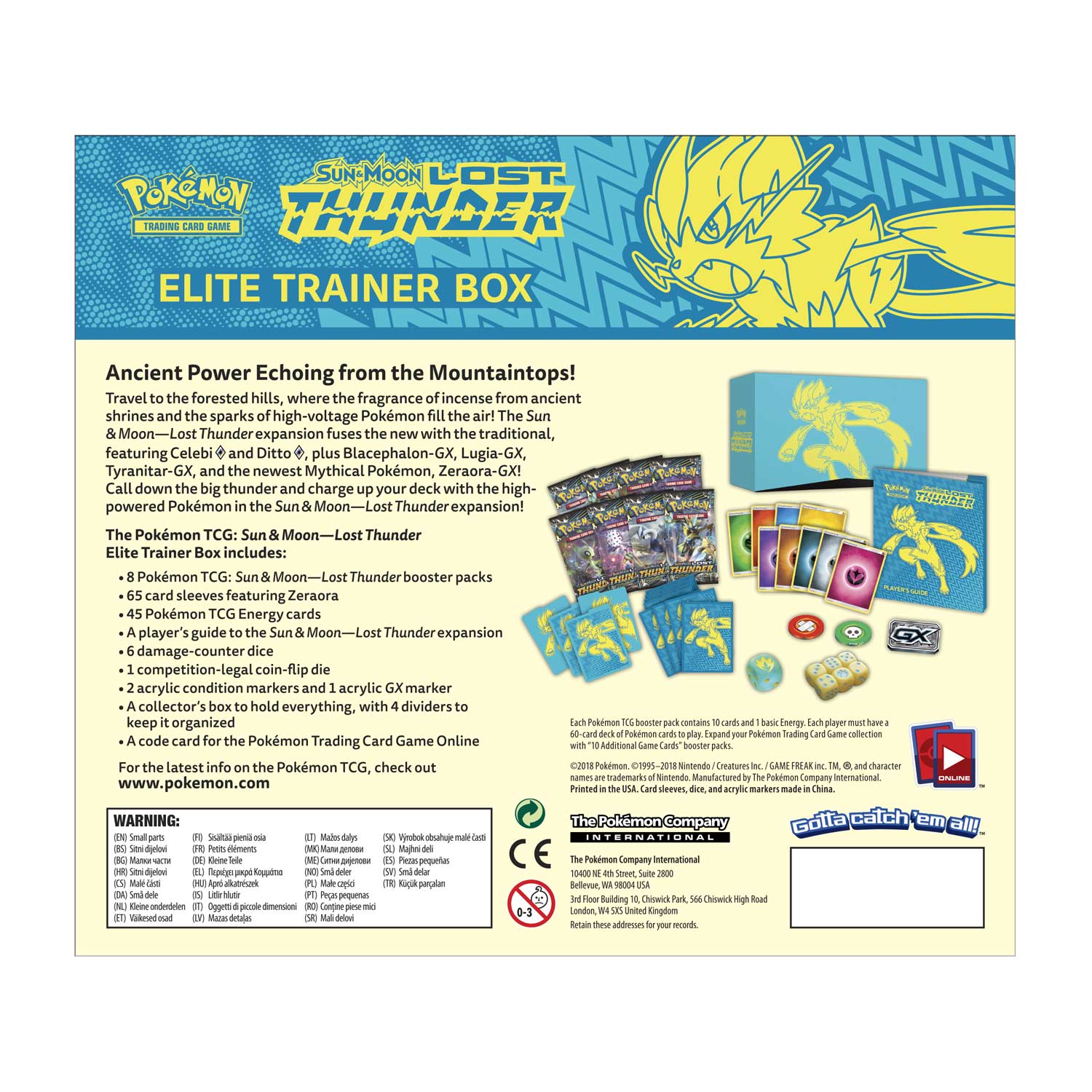Pokémon Tcg Sun Moon Lost Thunder Elite Trainer Box