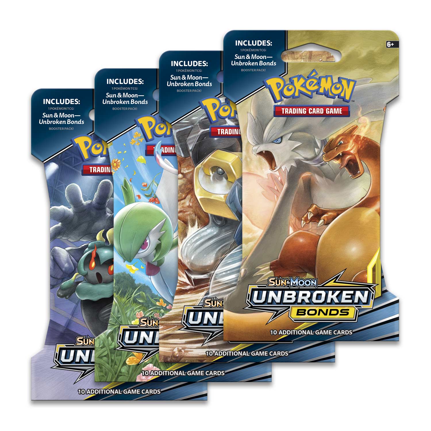 Pokémon Tcg Sun Moon Unbroken Bonds Sleeved Booster Pack 10 Cards