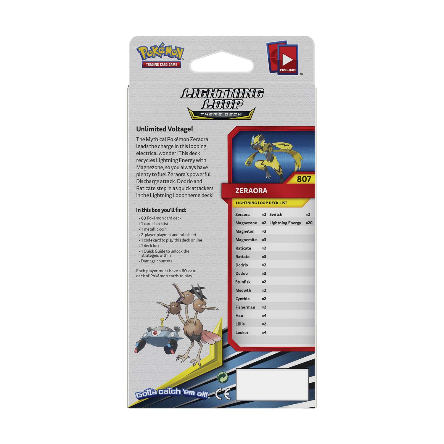 Pokémon Tcg Sun Moon Unbroken Bonds Lightning Loop Theme Deck