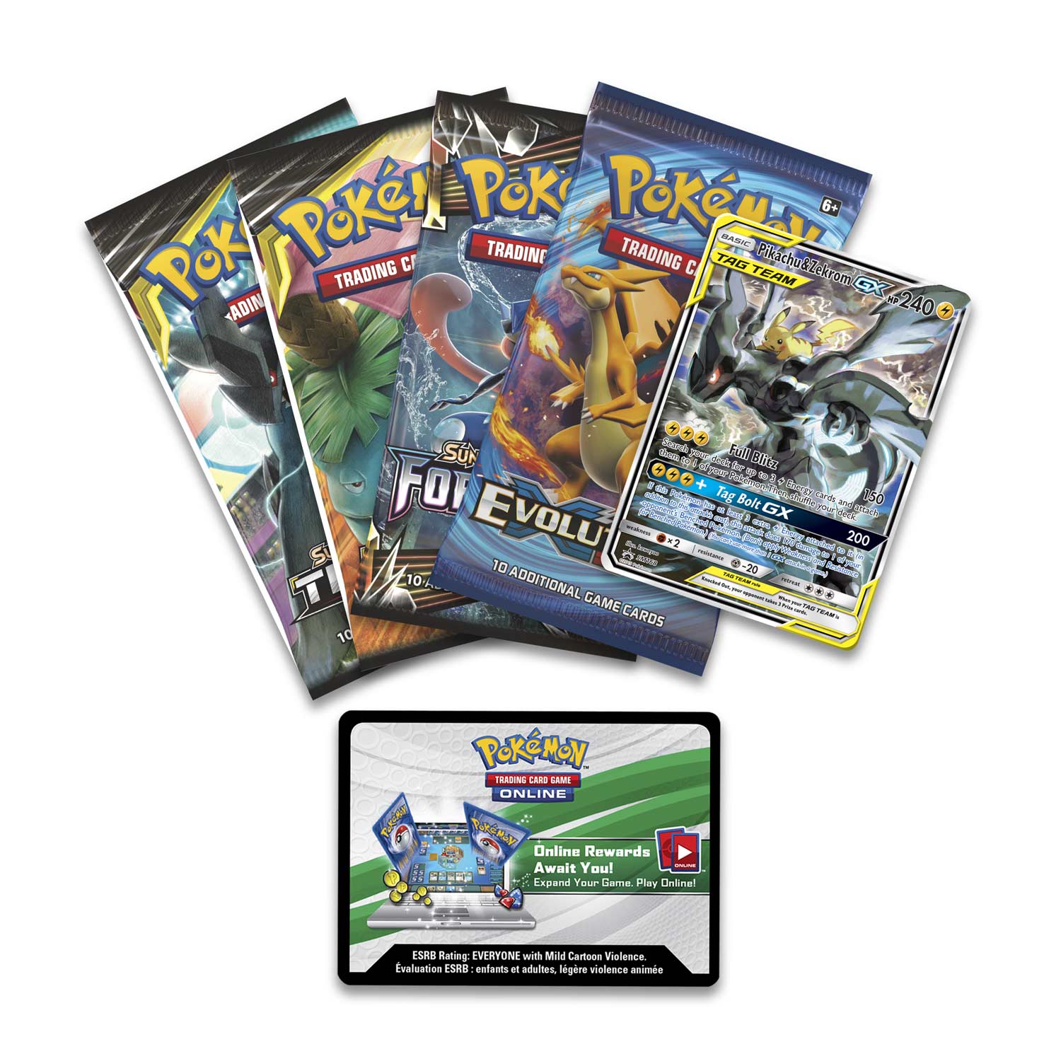 Pokémon Tcg Tag Team Tin Pikachu Zekrom Gx