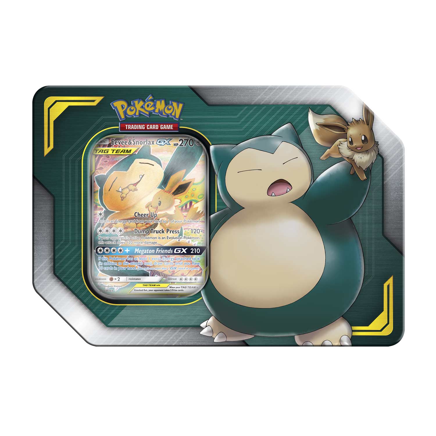 Pokémon Tcg Tag Team Tin Eevee Snorlax Gx