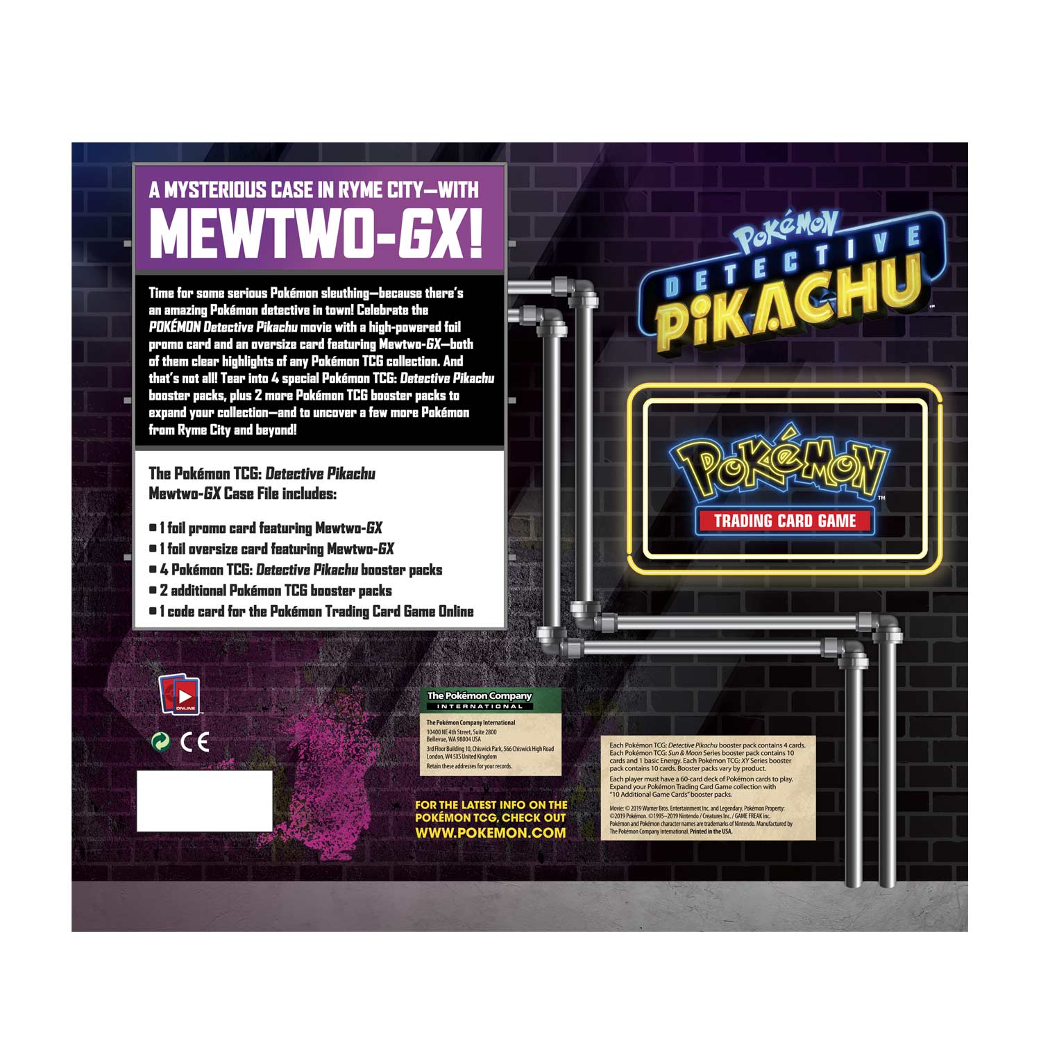 Pokémon Tcg Detective Pikachu Mewtwo Gx Case File