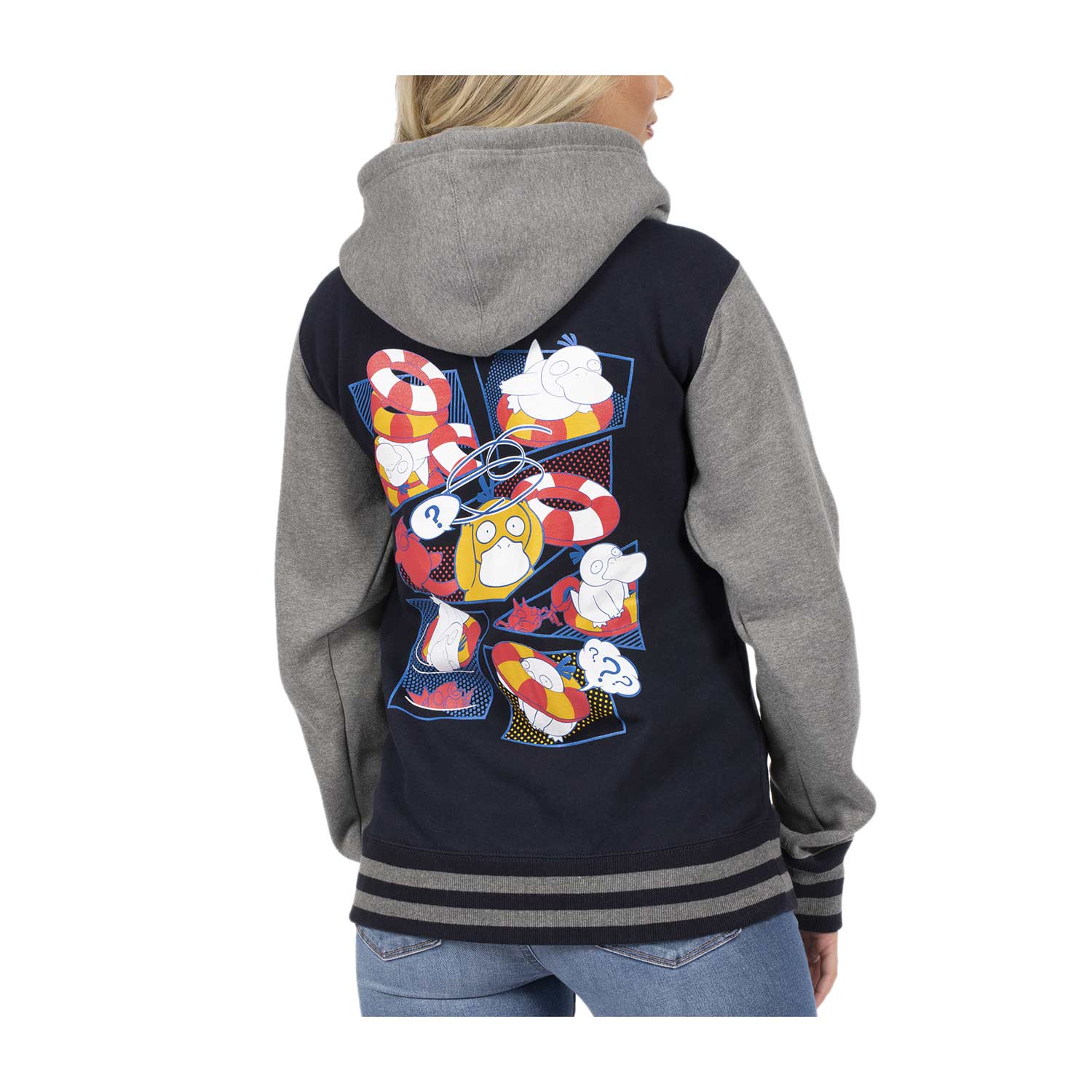 Psyduck Bewildered Fleece Varsity Hoodie Adult