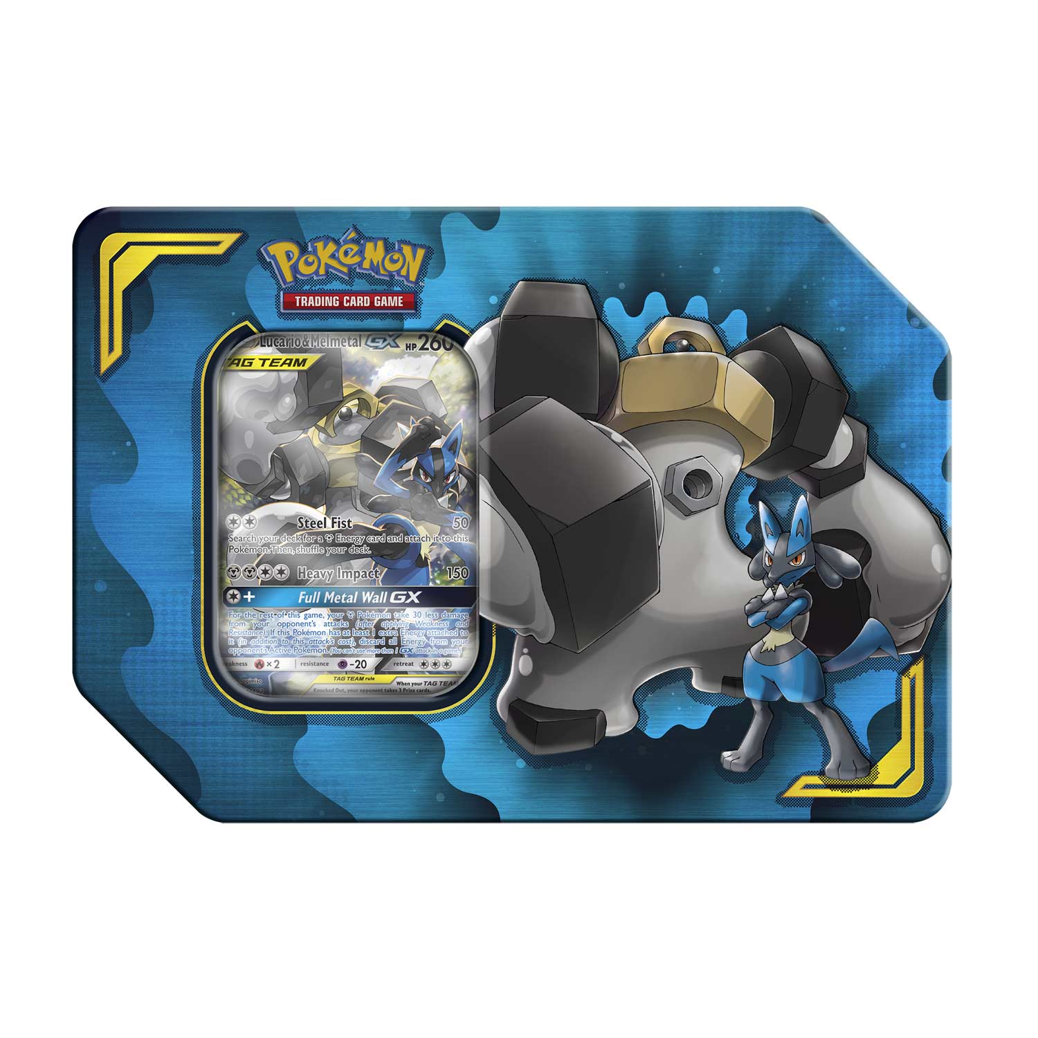 Pokémon Tcg Power Partnership Tin Lucario Melmetal Gx