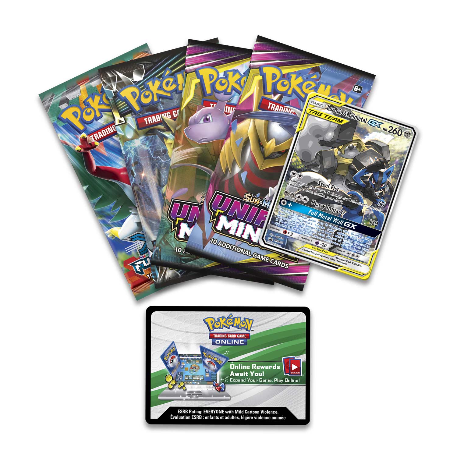 Pokémon Tcg Power Partnership Tin Lucario Melmetal Gx