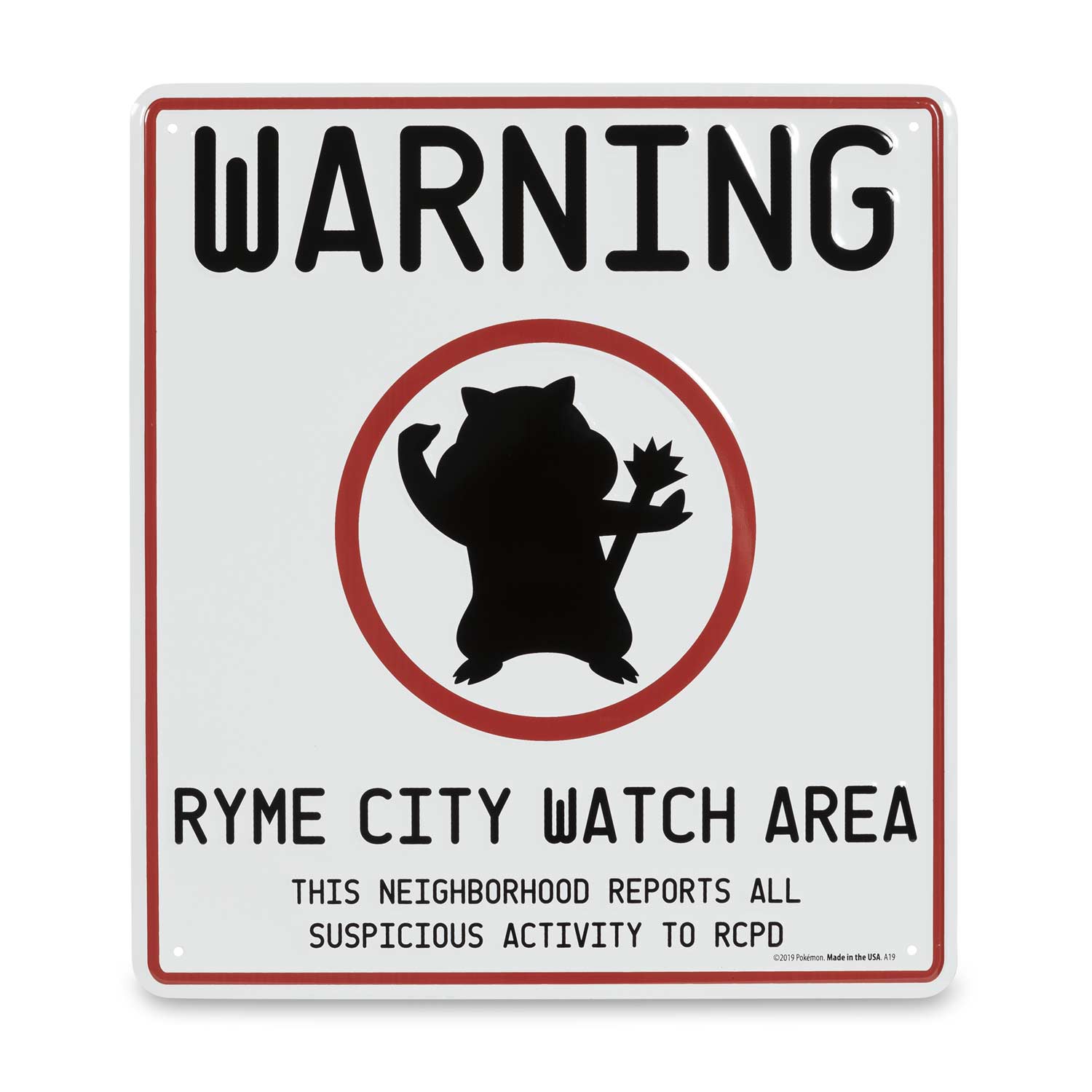 Pokémon Detective Pikachu Watch Area Metal Sign