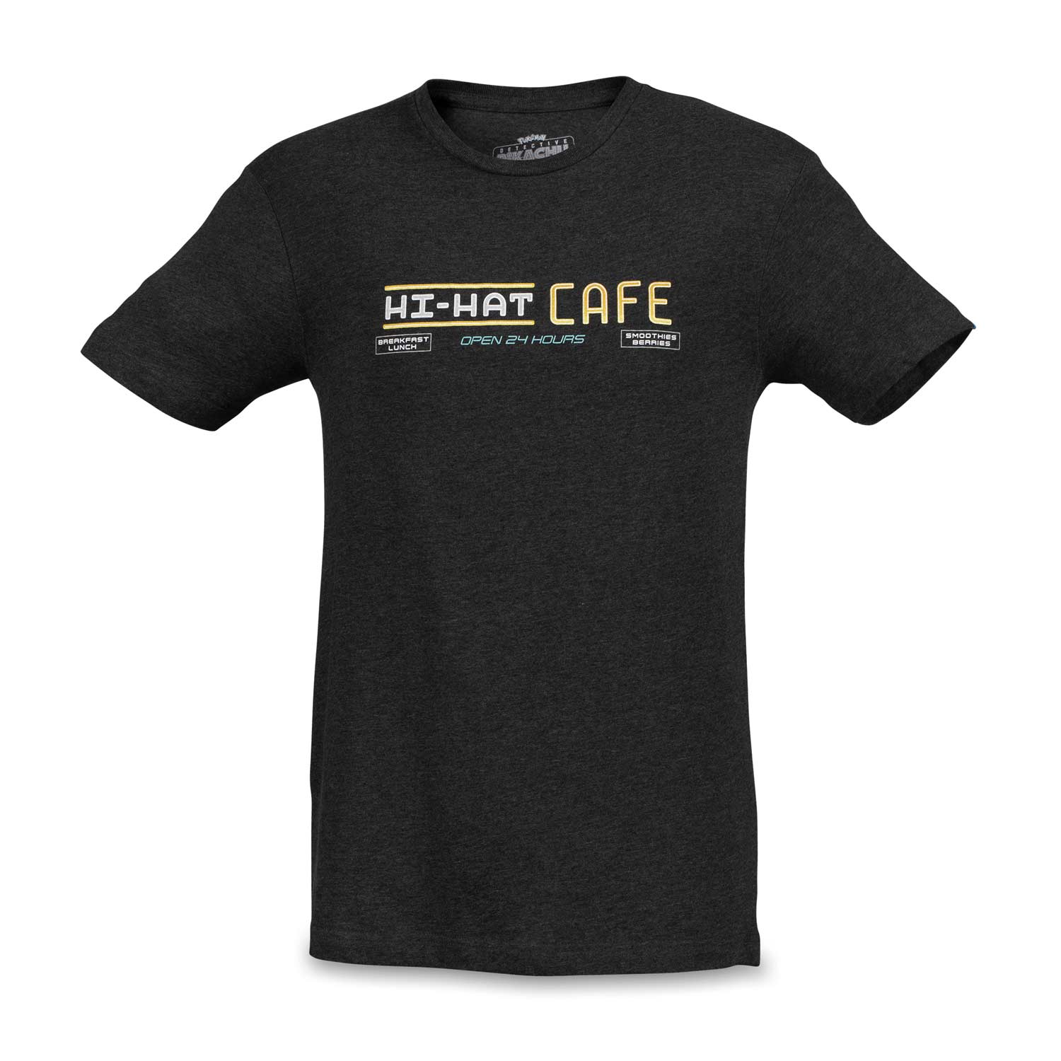 Pokémon Detective Pikachu Hi Hat Cafe Fitted Crew Neck T Shirt Men