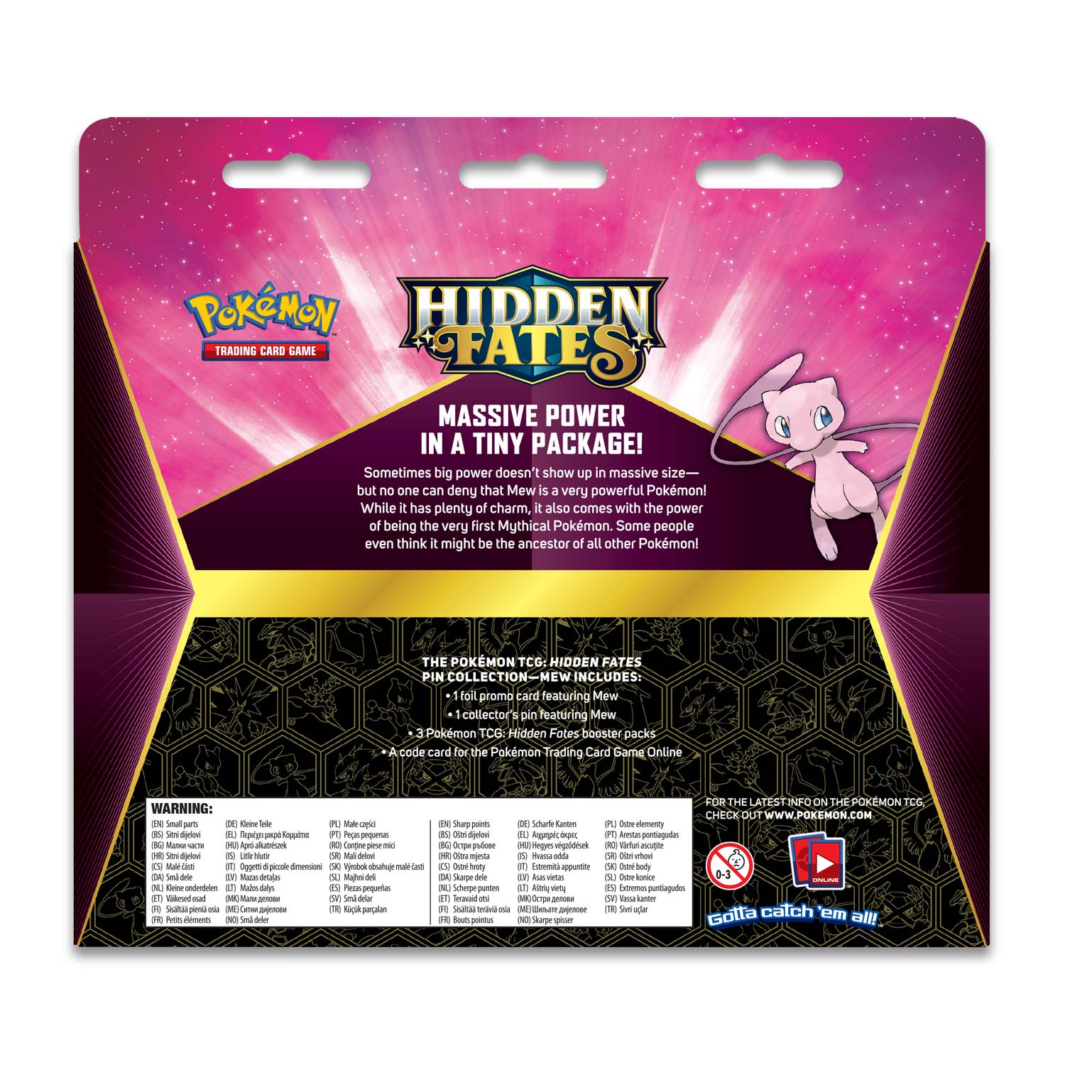 Pokémon Tcg Hidden Fates Pin Collection Mew