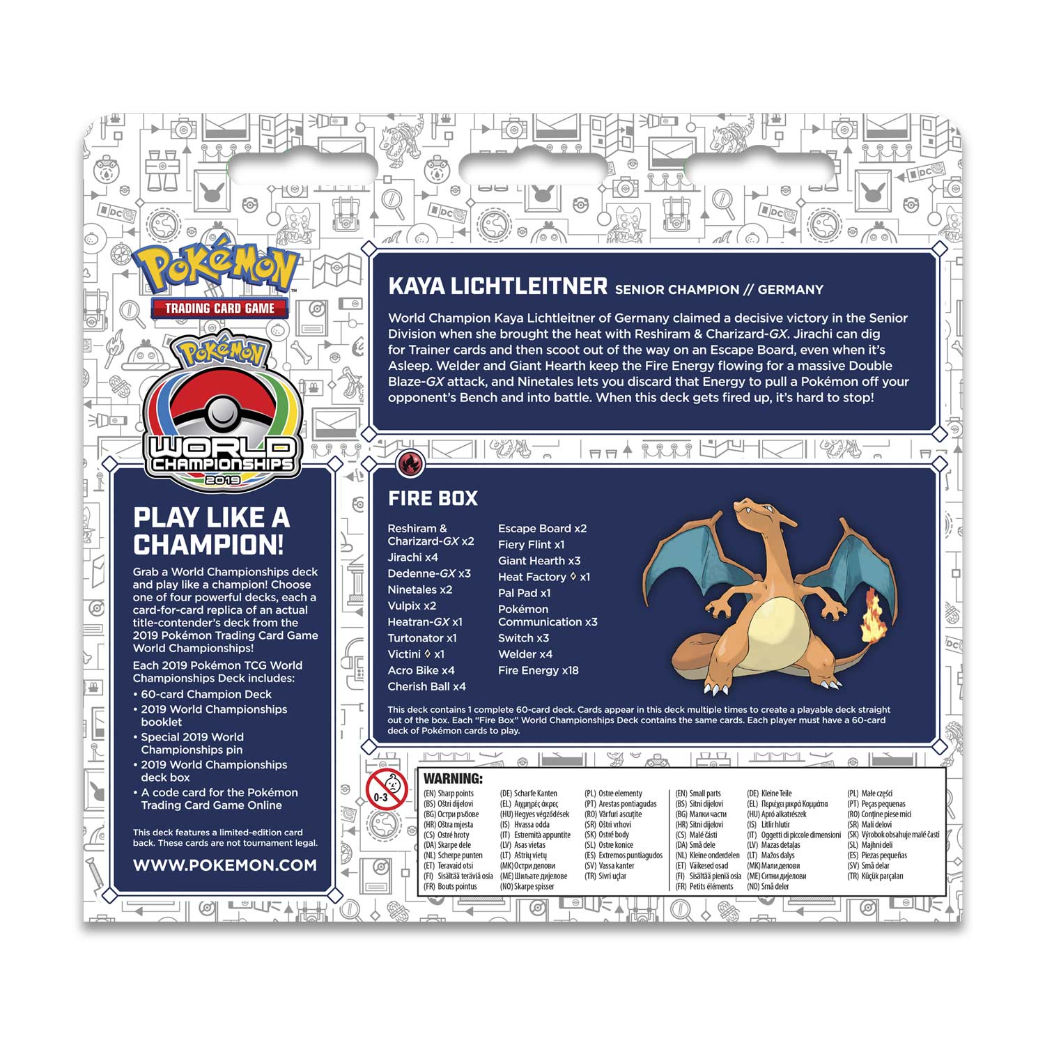 Pokémon Tcg 2019 World Championships Deck Kaya Lichtleitner Fire Box