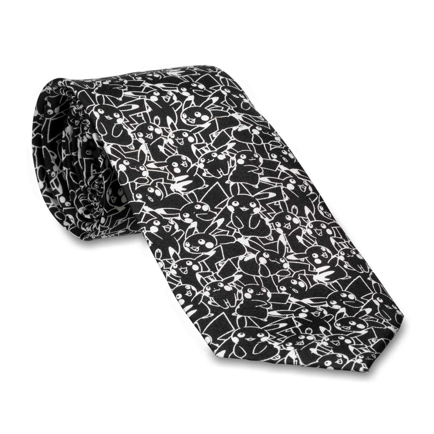 Pikachu Pokémon Classics Black Silk Necktie One Size Adult