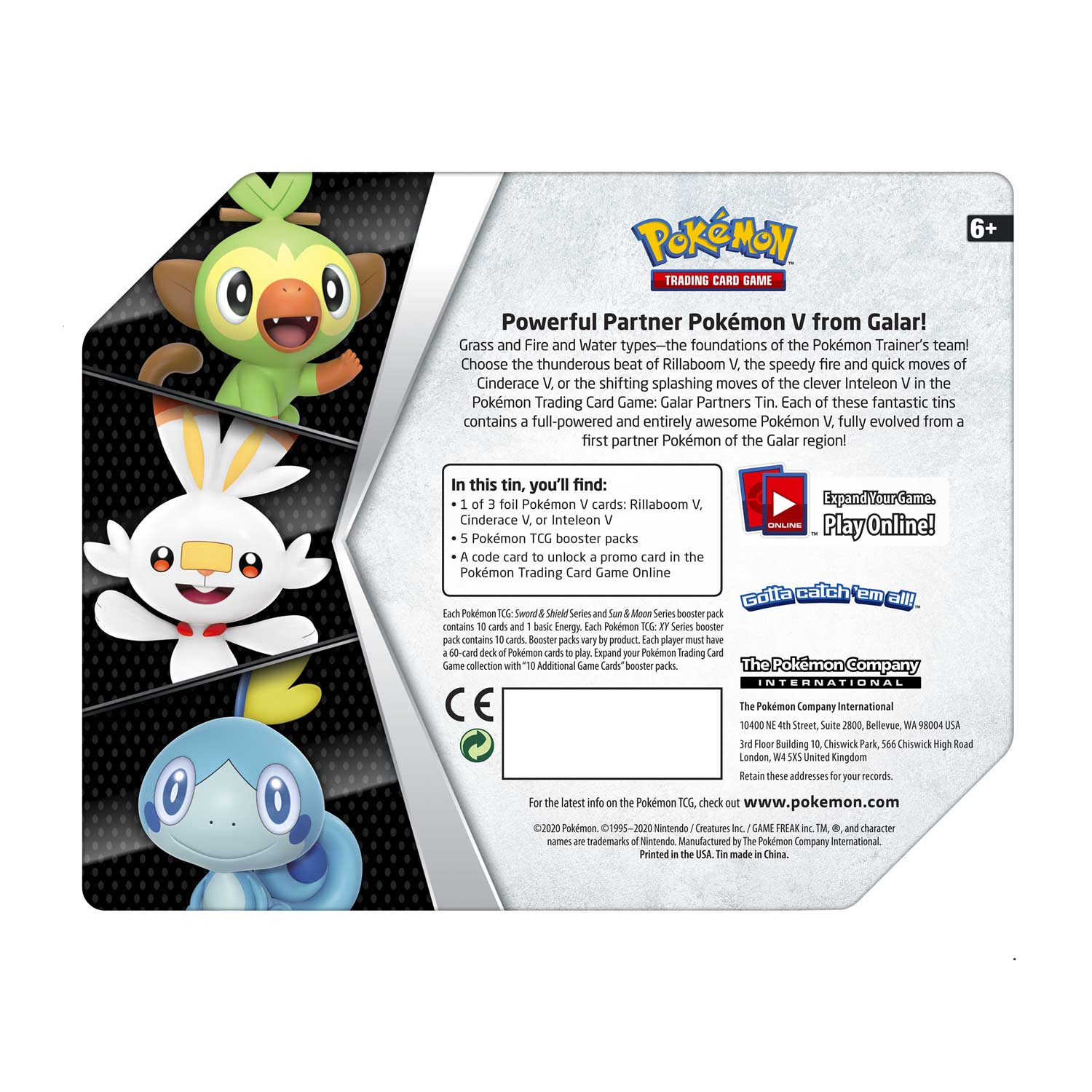 Pokémon TCG: Galar Partners Tin (Inteleon V)