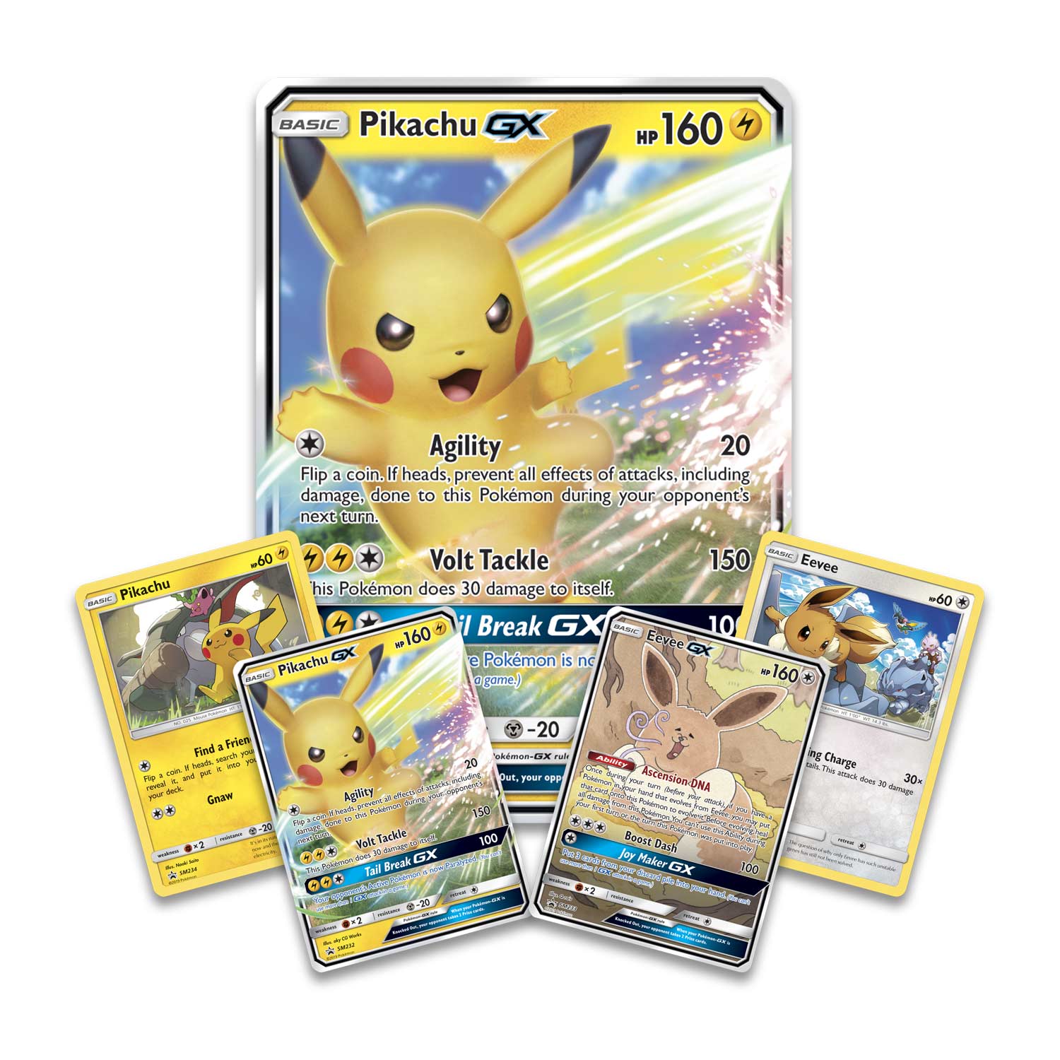 pokemon pikachu eevee gx box